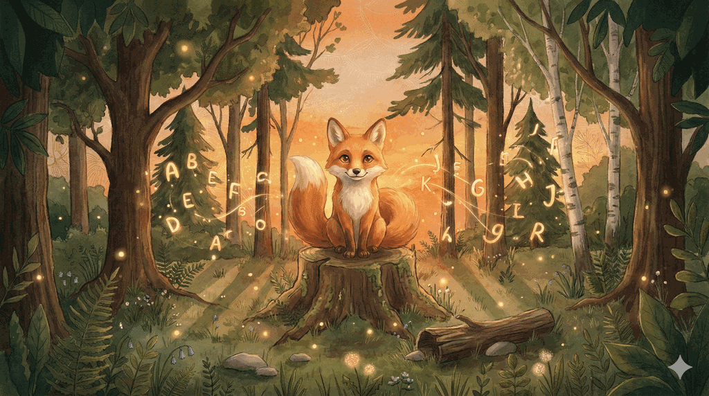 Buchstaben kreisen um Fips – spielerisches Lernen